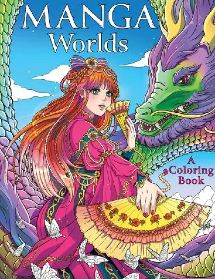 Manga Worlds: A Coloring Book