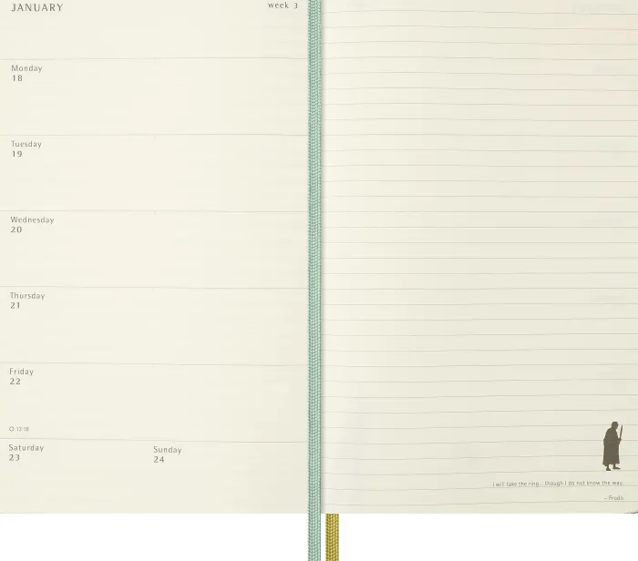 Moleskine Lord of the Rings Planner 2026/27 18m Hard L Uke Notat