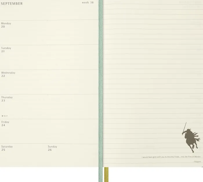 Moleskine Lord of the Rings Planner 2026/27 18m Hard L Uke Notat