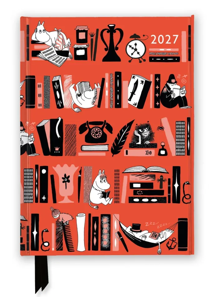 Moomin Bookshelves 2027 Luxury Diary Planner - Page to View with Notes