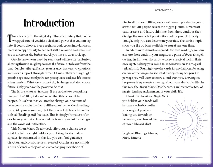 Moon Magic Book & Card Deck: Includes a 50-Card Deck and a 128-Page Guide Book
