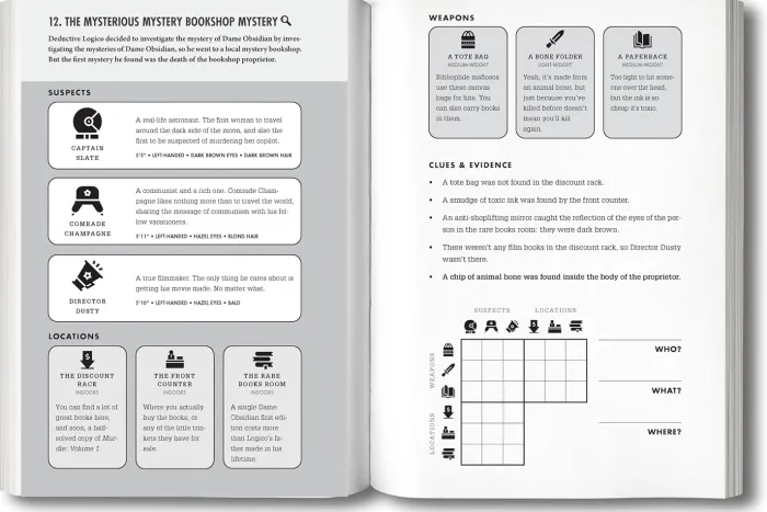 Murdle: Volume 1: 100 Elementary to Impossible Mysteries to Solve Using Logic, Skill, and the Power of Deduction