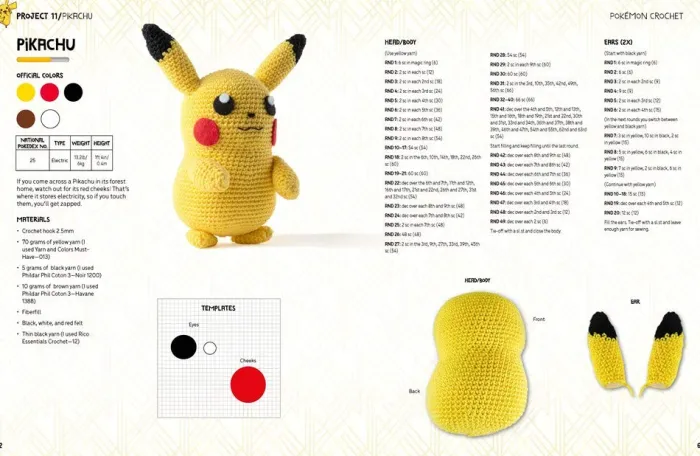 PokeMon Crochet: Bring Your Favorite PokeMon to Life with 20 Cute Crochet Patterns