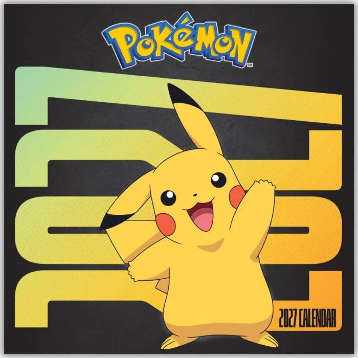Pokemon 2027 Square Calendar