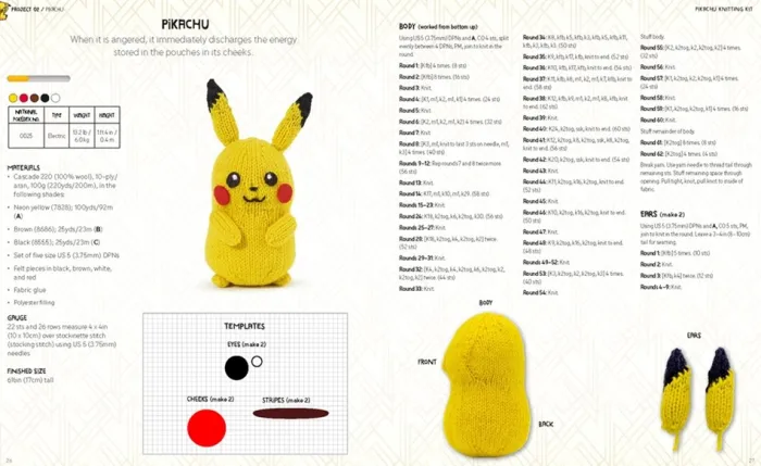 PokéMon Knitting Pikachu Kit: Kit Includes All You Need to Make Pikachu and Instructions for 5 Other PokéMon