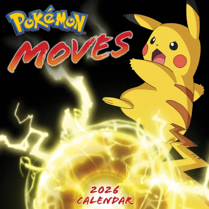 Pokémon Moves 2026 Wall Calendar