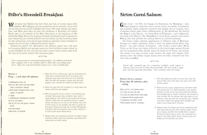 Recipes from the World of Tolkien Volume II – The Elven Cookbook: A Recipe Book Inspired by the Elves of Tolkien