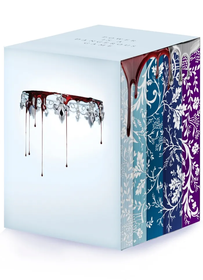 Red Queen 10th Anniversary Deluxe 5-Book Box Set with Stenciled Edges: Red Queen, Glass Sword, King's Cage, War Storm, Broken Throne