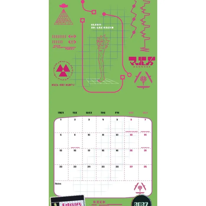 Rick And Morty 2027 Square Calendar