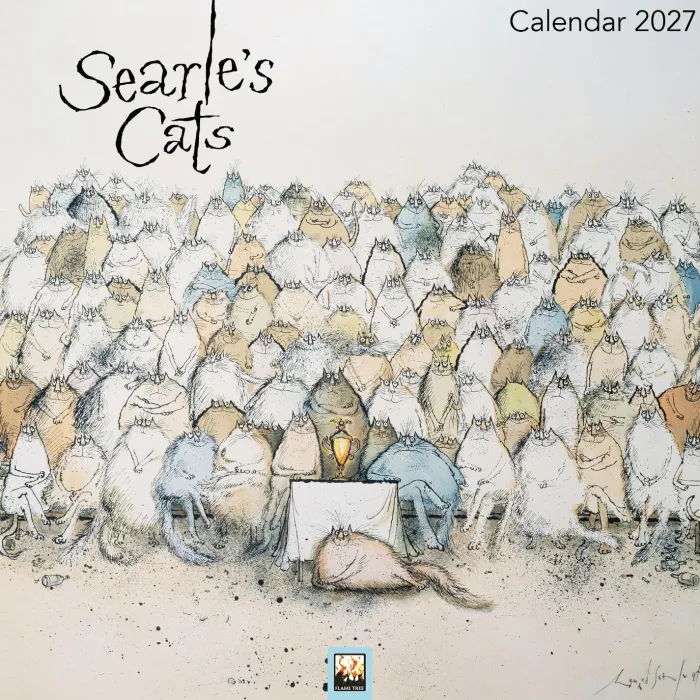 Ronald Searle's Cats Mini Wall calendar 2027 (Art Calendar)