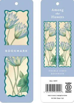 Scalloped Blue Nymphaea-Caerulea Premium Bookmark