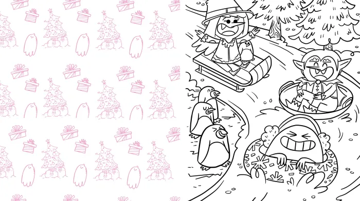 Season's Creepings Coloring: Color 60 Spooky & Cute Creatures with a Holiday Twist