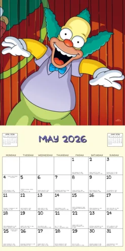 Simpsons 2026 Square Calendar