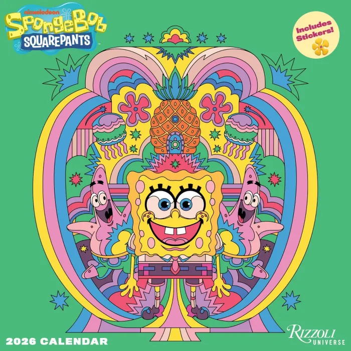 SpongeBob SquarePants 2026 Wall Calendar (Includes Stickers)