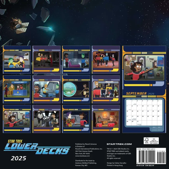 Star Trek: Lower Decks 2025 Wall Calendar