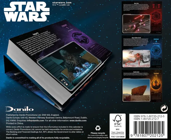 Star Wars Classic 2027 Desk Block Calendar