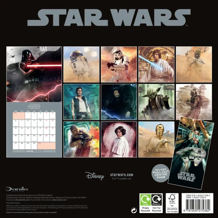 Star Wars Classic 2026 Mini Calendar
