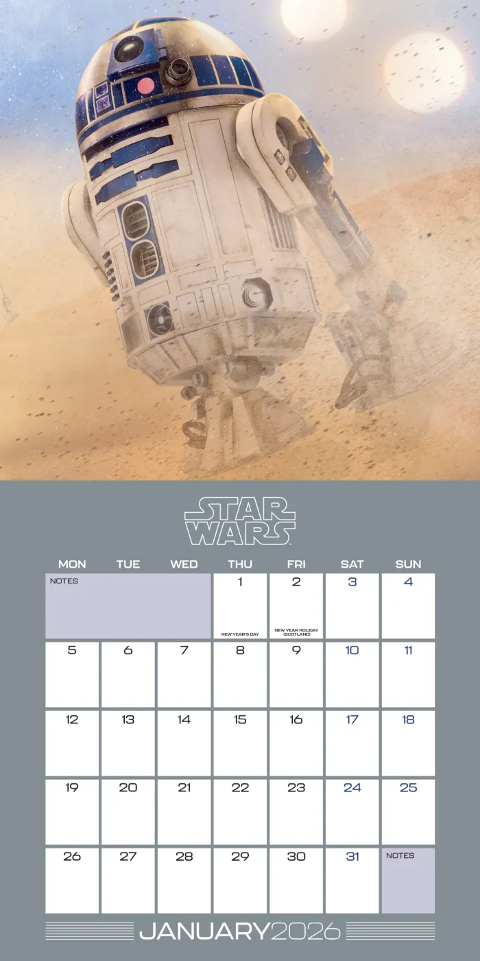 Star Wars Classic 2026 Mini Calendar