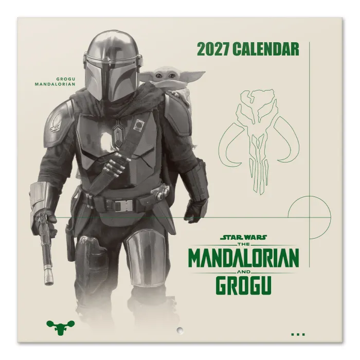 Star Wars - The Mandalorian And Grogu 2027 30X30 Calendar
