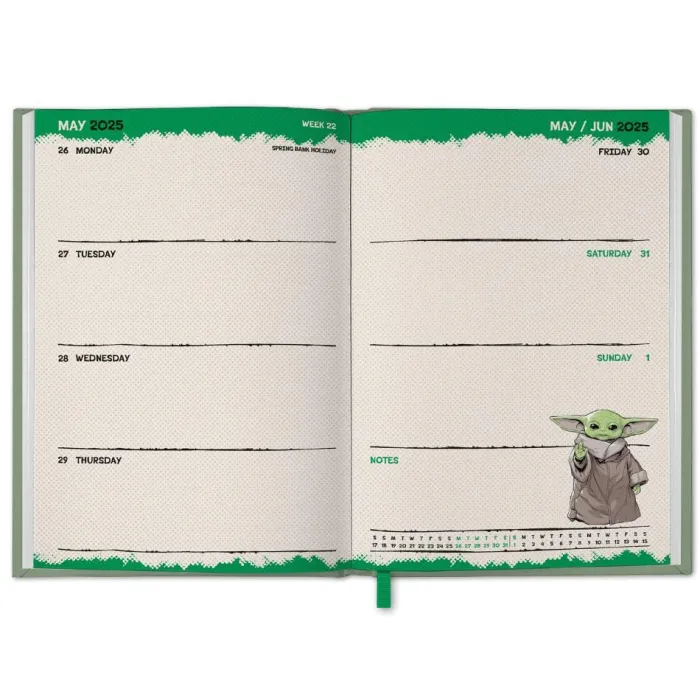 Star Wars The Mandalorian Week to View A5 Diary Official Product 2025