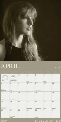 Taylor Swift 2026 Square Calendar