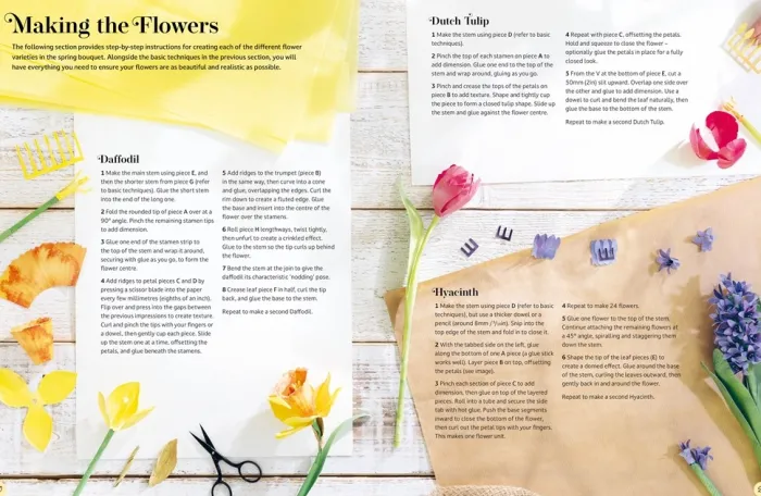 The Bouquet in a Book: Spring: Pre-Punched Pages to Press out and Make Paper Flowers