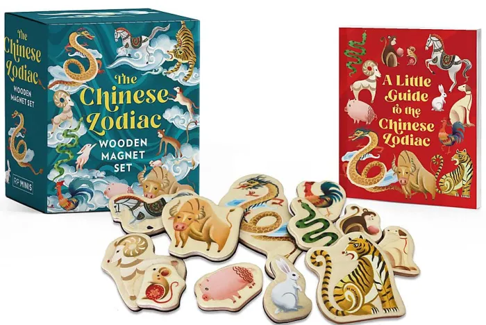The Chinese Zodiac Wooden Magnet Set
