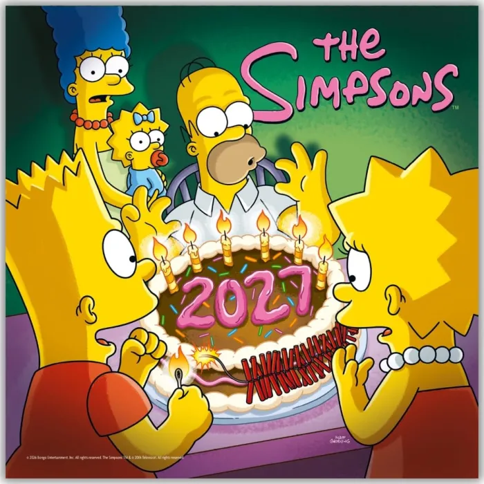 The Simpsons 2027 Square Calendar