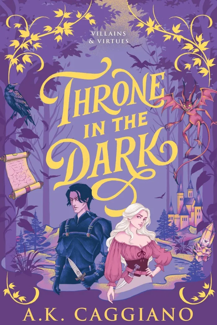 Throne in the Dark: A Feel-Good Cosy Romantasy Adventure (Villains & Virtues Book 1)