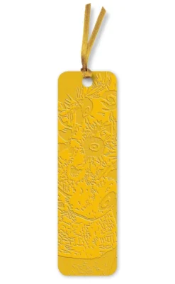 Vincent van Gogh: Sunflowers Artisan Art Vegan Leather bookmark
