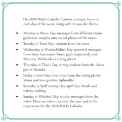 2026 Witch's Calendar: Daily Magick