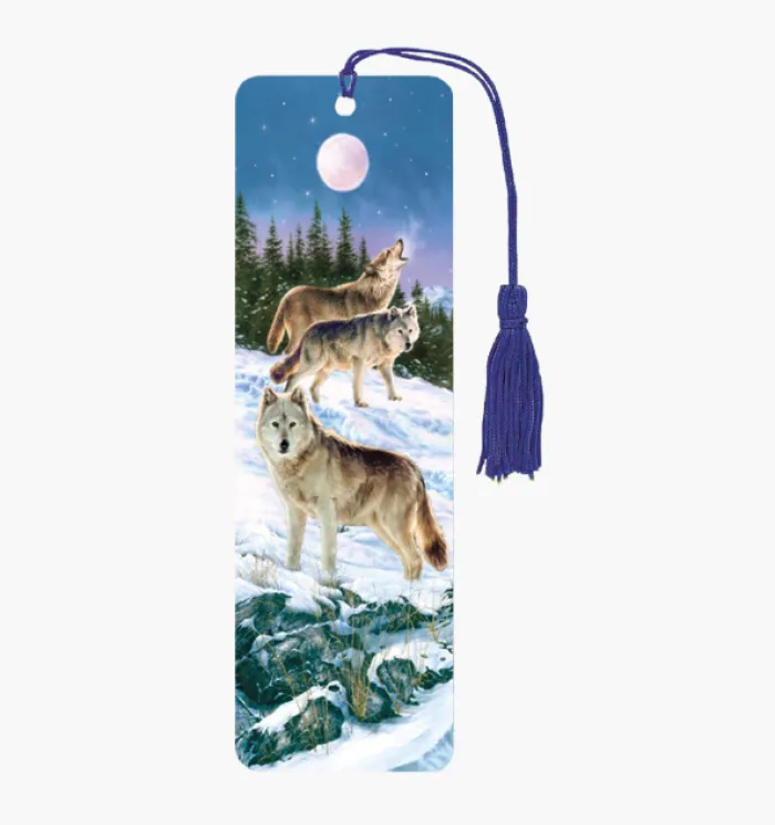 Wolves 3-D Bookmark