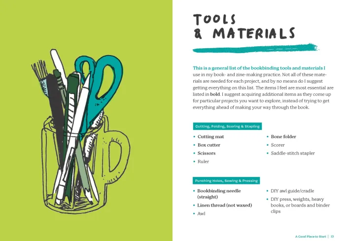 Zine Making and Bookbinding: A Beginner's Guide in 25 Projects